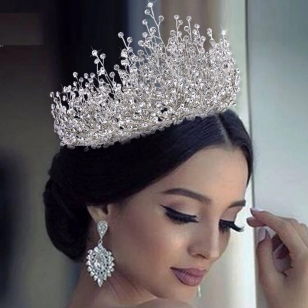 Brand New Silver Bridal Hair Accessories l Rhinestone Wedding Hairpiece Tiara